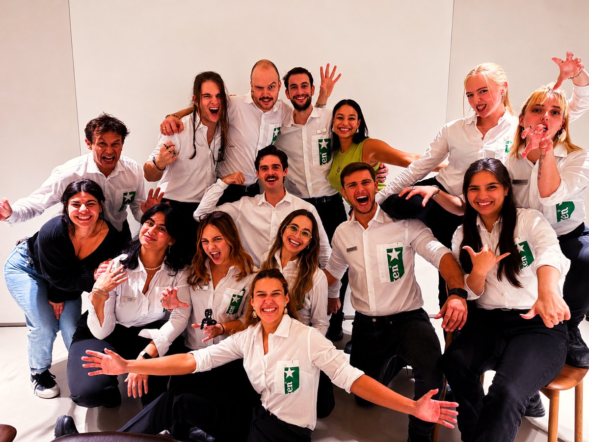 An in-company group after a training session
